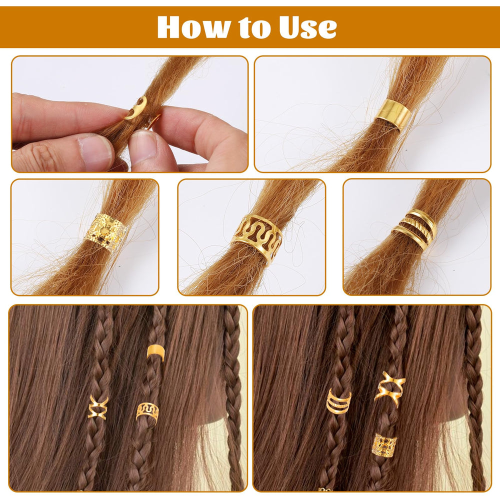 Ouligay estilos oro para trenzas: variedad para diferentes ocasiones.