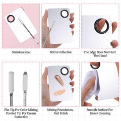 Ouligay paleta de acero inoxidable con superficie lisa para mezclas duraderas.
