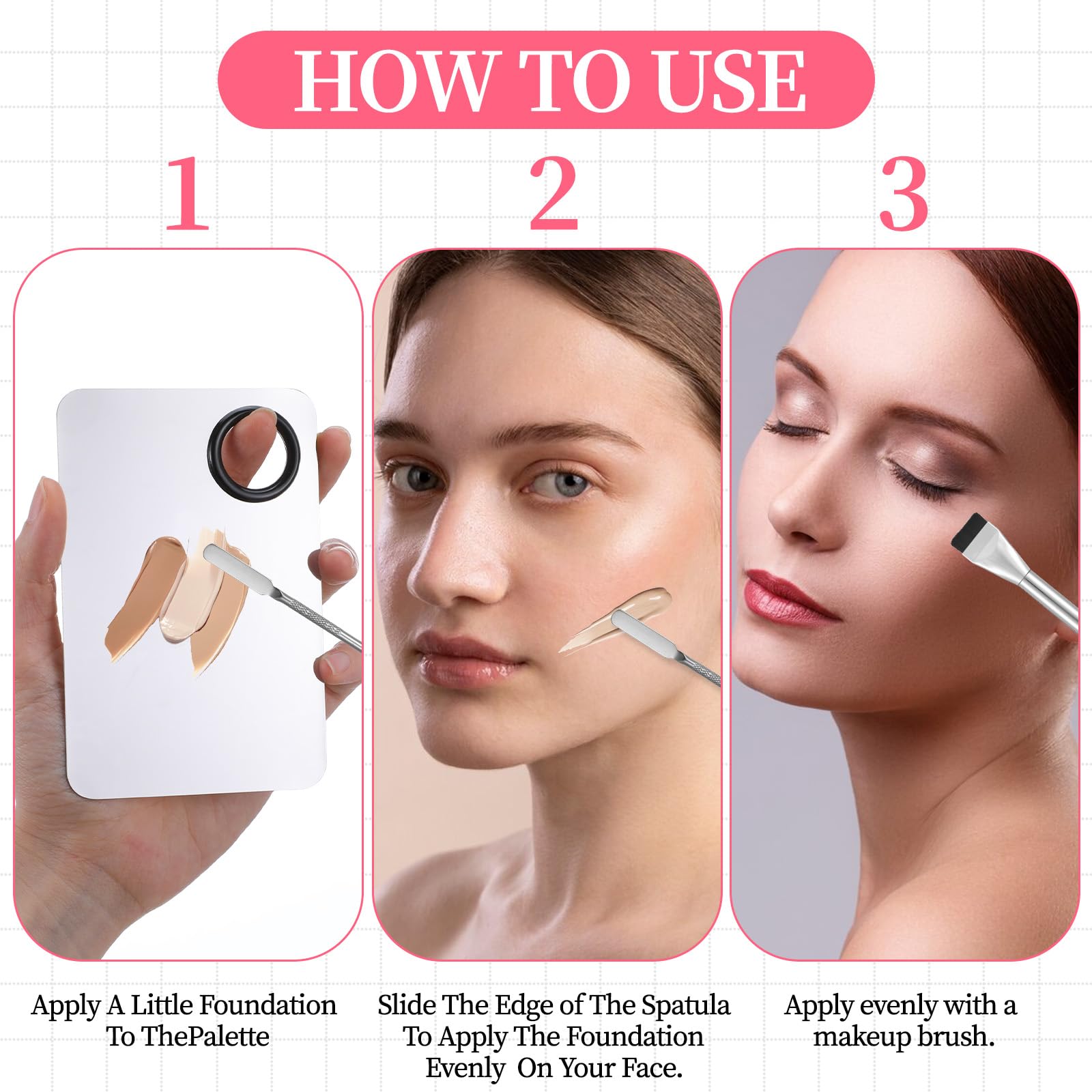 Ouligay pincel de maquillaje para aplicar base y corrector con suavidad.