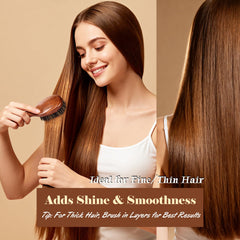 Mango de madera natural curvado de OUMIGIZ, agarre cómodo y tacto cálido.
