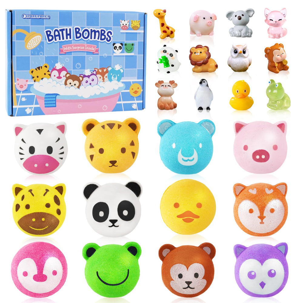 OuMuaMua bomba de baño para niños con sorpresa dentro, ideal para juego.