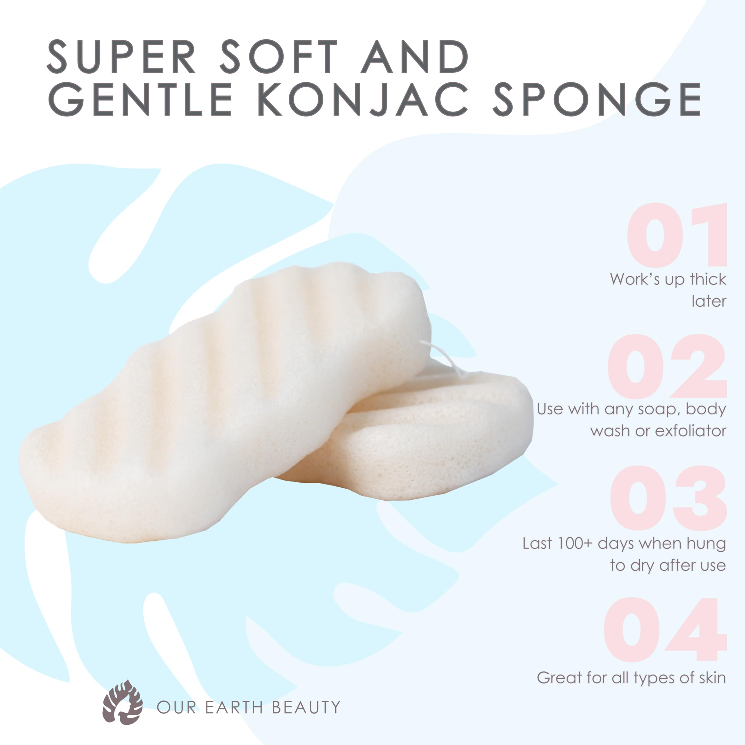 Uso diario seguro con Our Earth Beauty Konjac Cuerpo