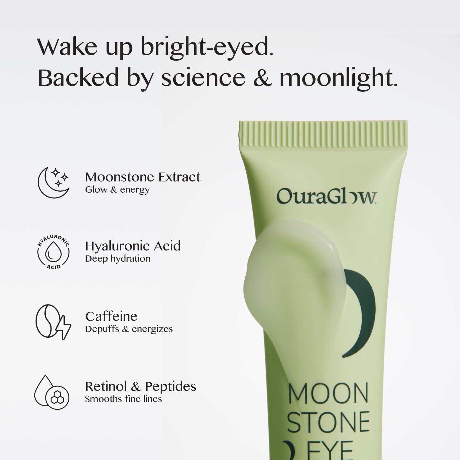 Ouraglow crema de ojos con péptidos para firmeza alrededor de los ojos.