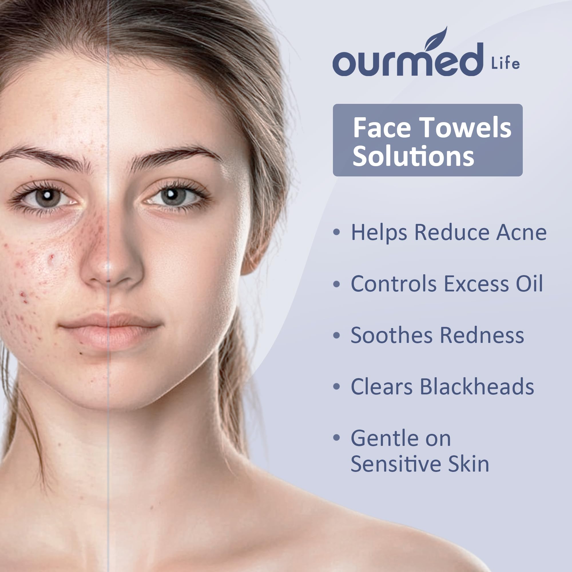 lado suave de ourmed life para cuidado delicado de piel.