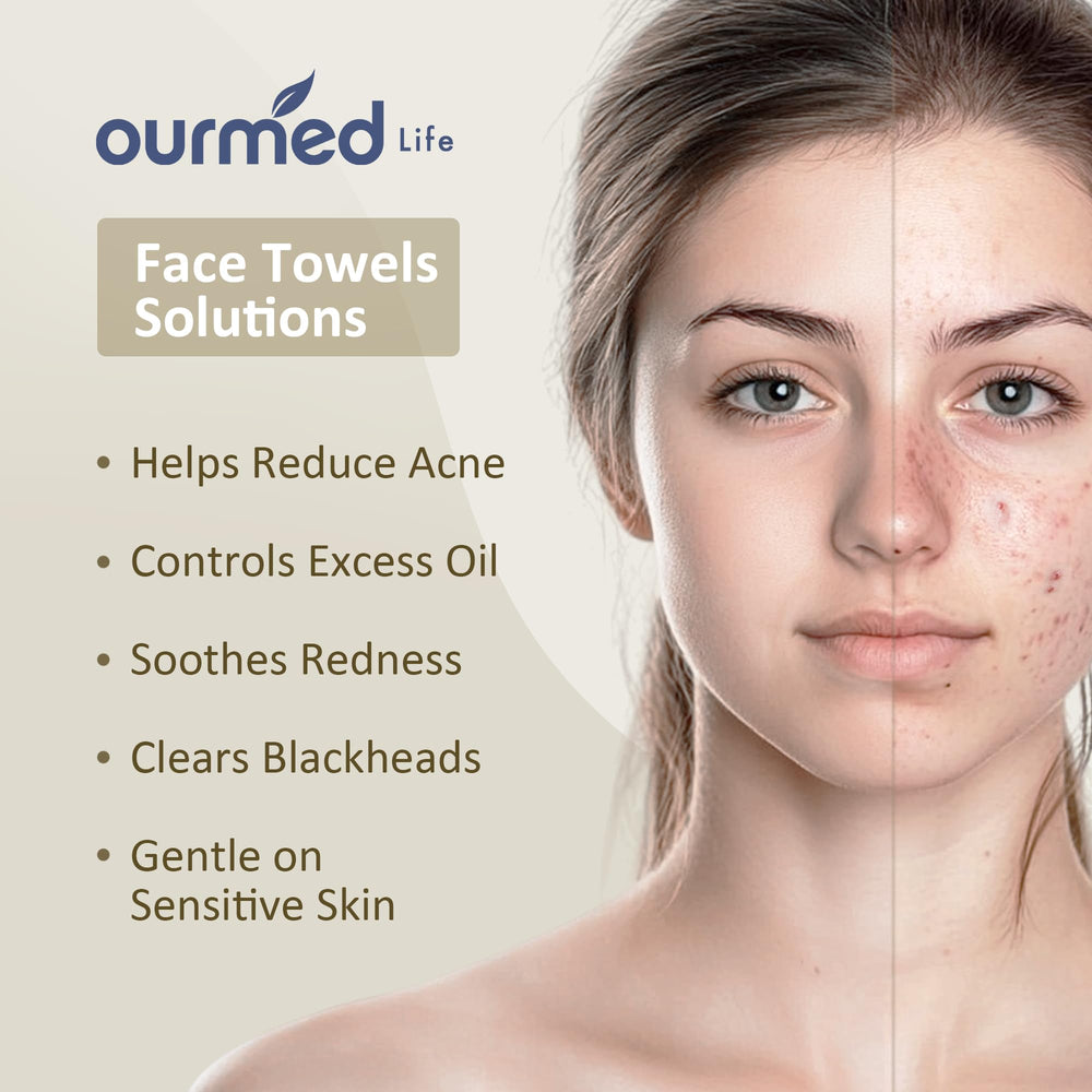 Ourmed Life toalla facial removedora de maquillaje para piel sensible