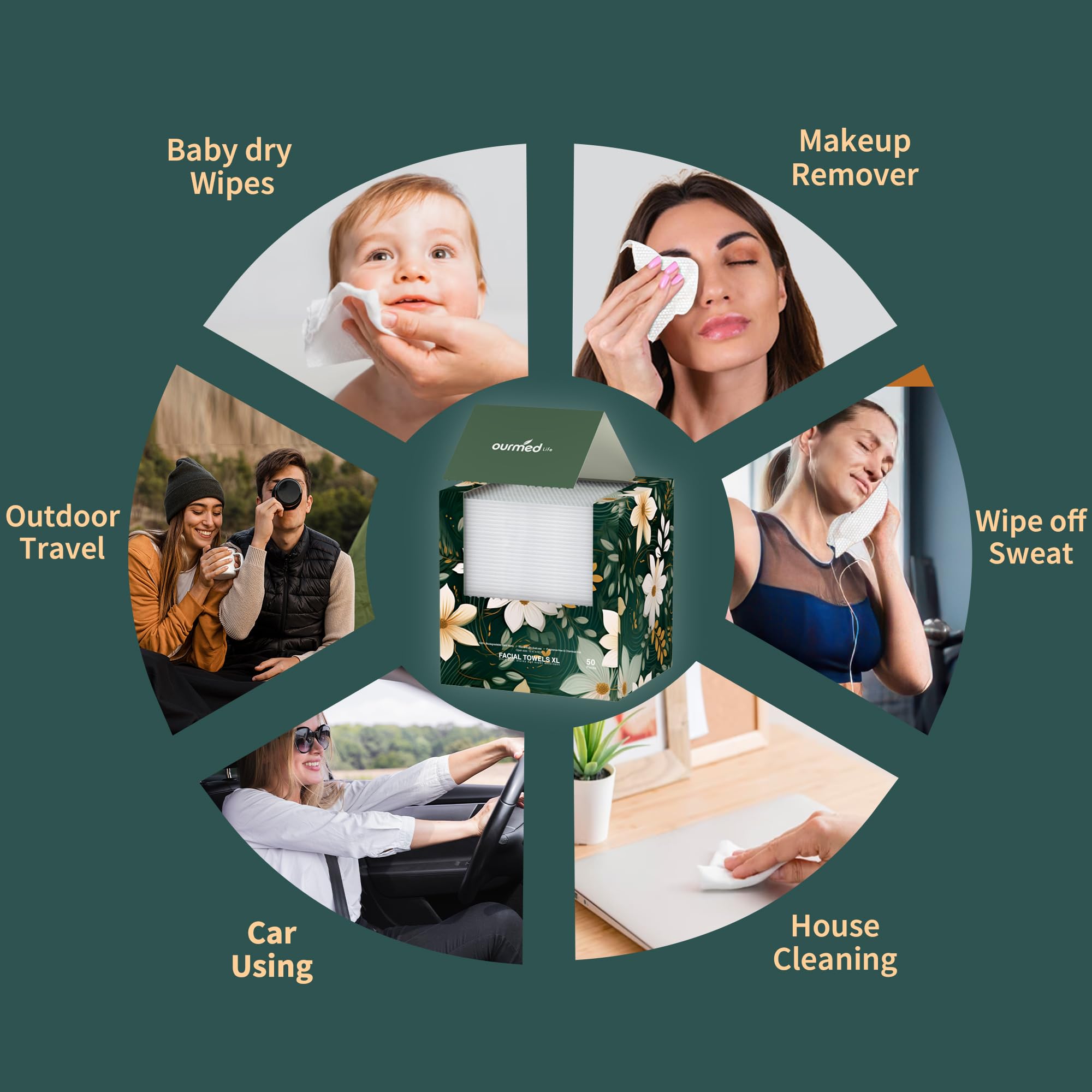toallas biodegradables ourmed life para desecho responsable