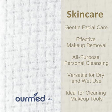 Ourmed Life toallas faciales biodegradables, opción ecológica para desmaquillar sin irritar.