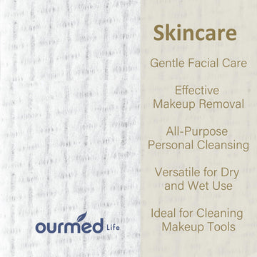 Ourmed Life: toallas faciales sin pelusas para evitar residuos al quitar maquillaje.
