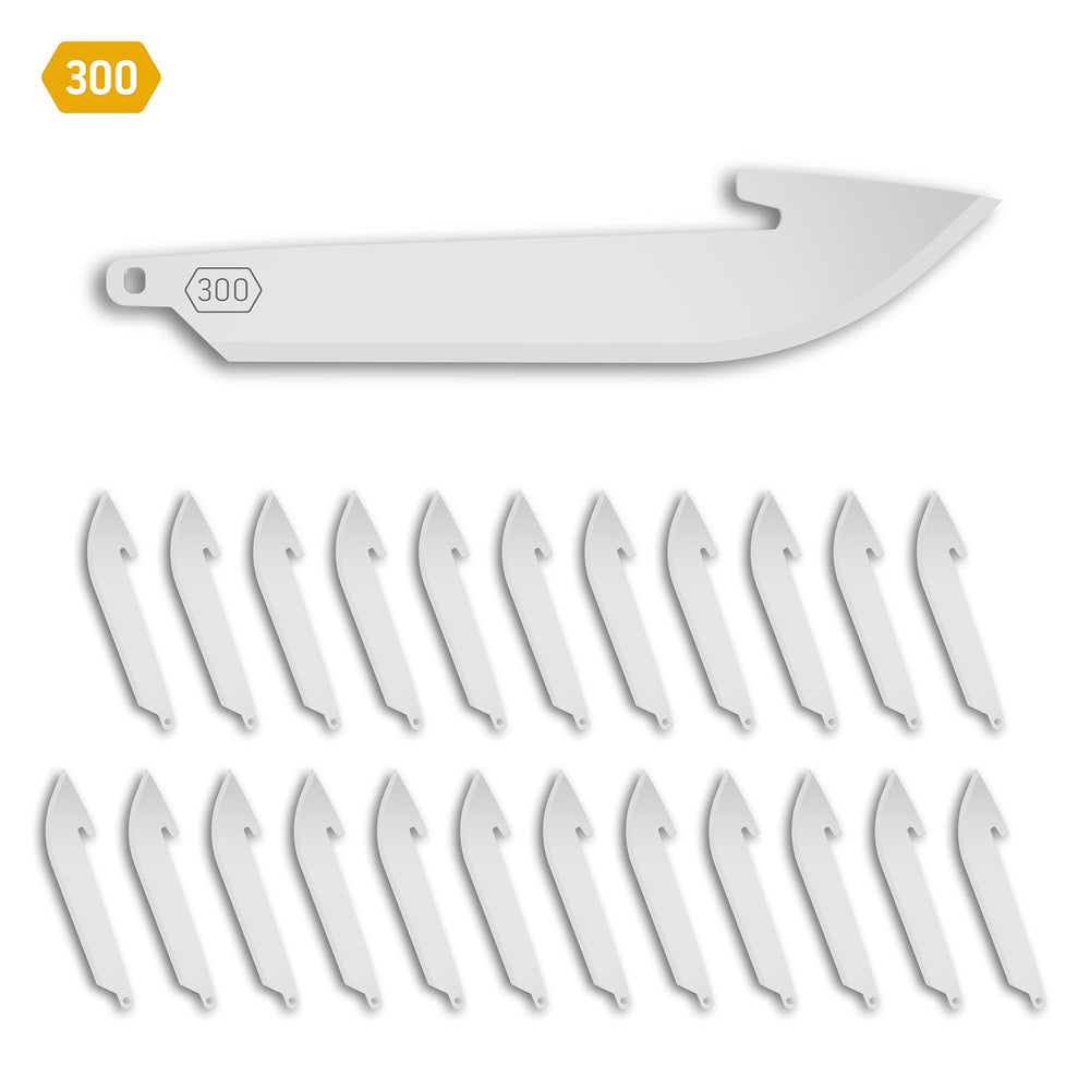 Lames RazorSafe Outdoor Edge 3 po, emballage clair pour remplacement sans effort.
