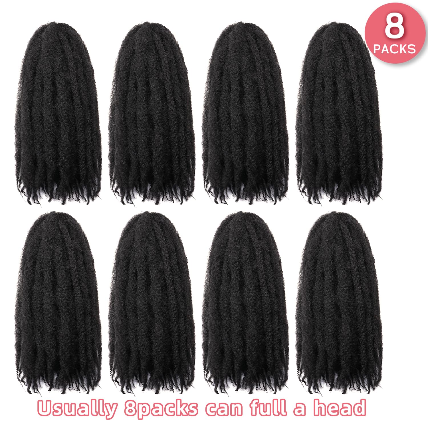 Outernice Marley Twist 24in, efecto natural ideal para uso diario.