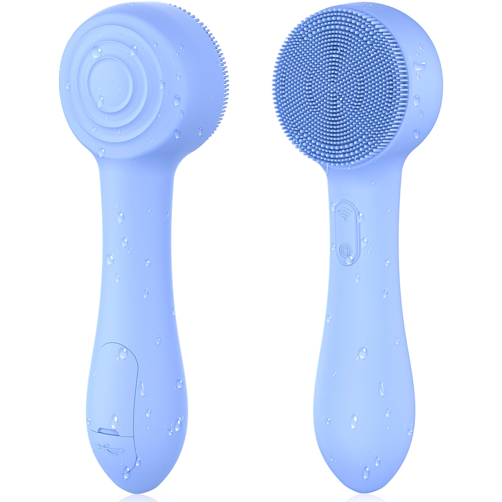 OUTIFUO limpiador facial de silicona con cabeza fija para limpieza profunda y suave.