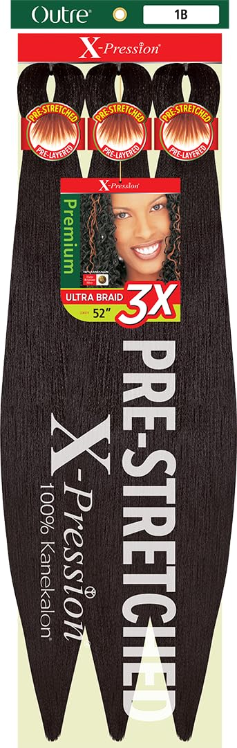 Outre X-Pression trenzas acabado natural 52 pulgadas: aspecto realista y versatilidad.
