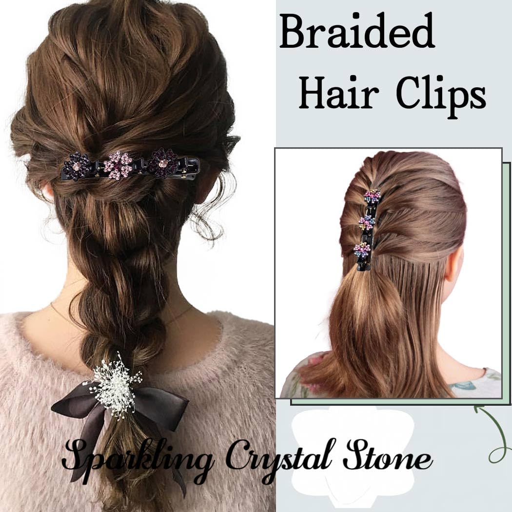Pinza Outyua con ornamento cristal para peinados elegantes.