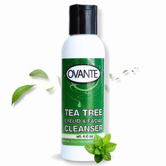 OVANTE limpiador de ojos en botella con árbol de té, uso suave