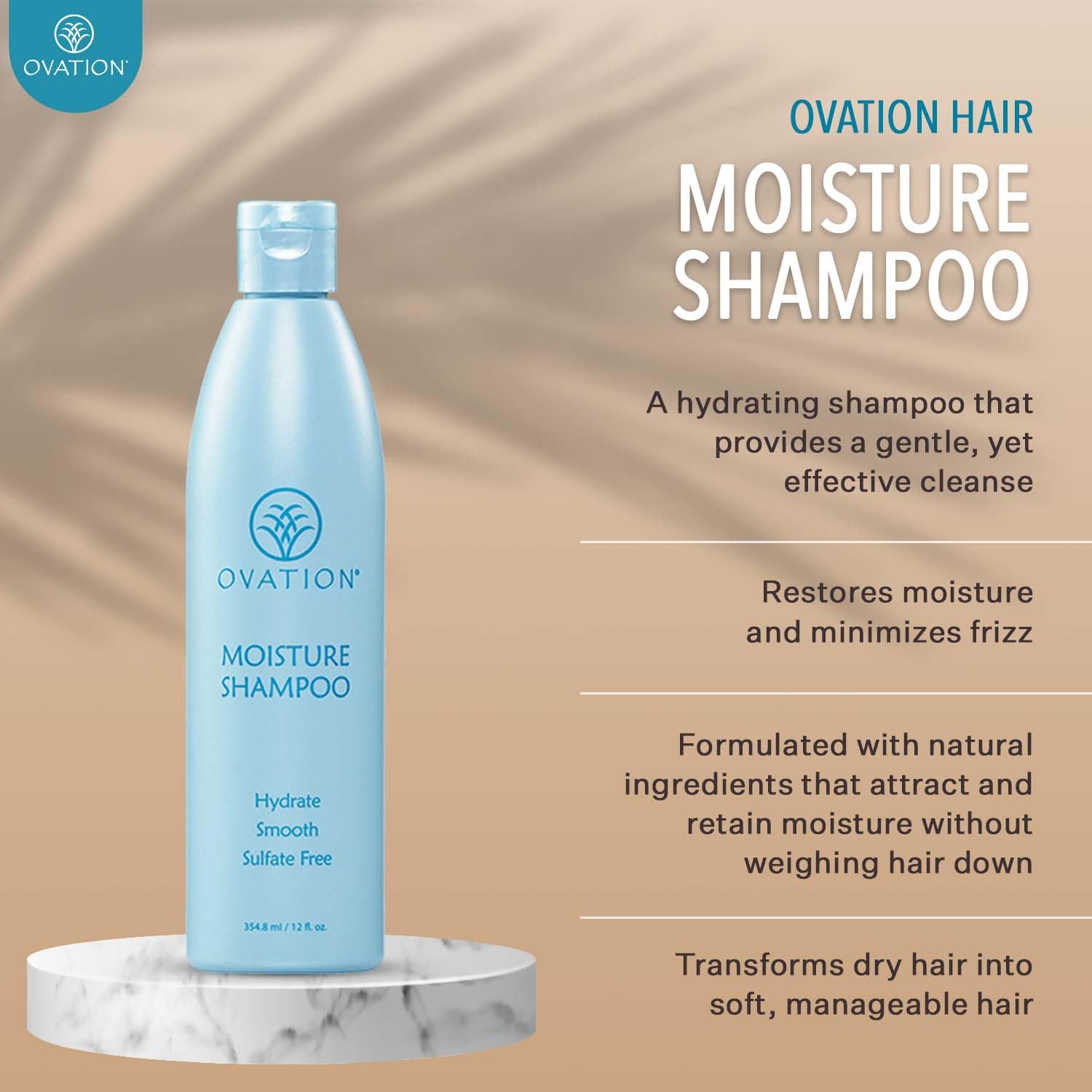 Ovation Hair champú deja cabello suave y manejable.