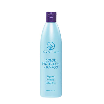 Ovation Color Protection Champú, botella visible, protege el color y aporta brillo.