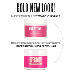 Aplicación de oVertone 10-15 minutos magenta para color semipermanente en casa