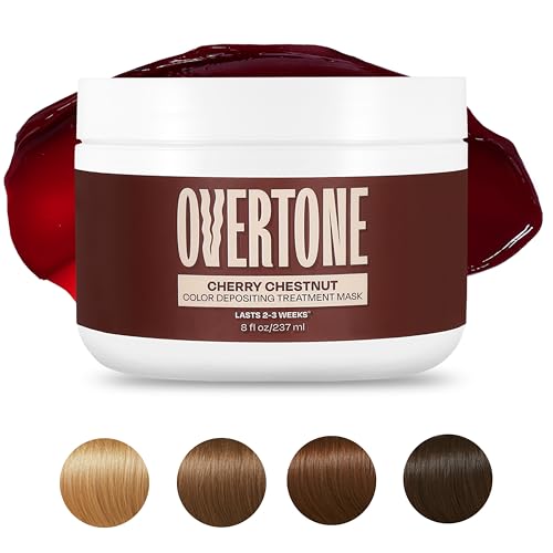 oVertone cereza castaño aplicación en cabello seco para color duradero