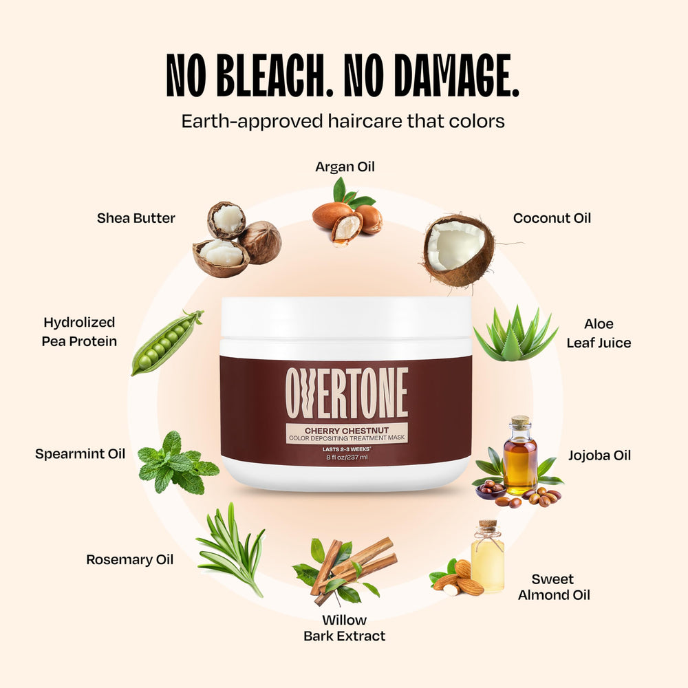 oVertone cereza castaño cuidado vegano libre de crueldad