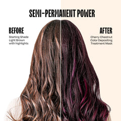 oVertone cereza castaño mascarilla color hidrata y nutre el cabello