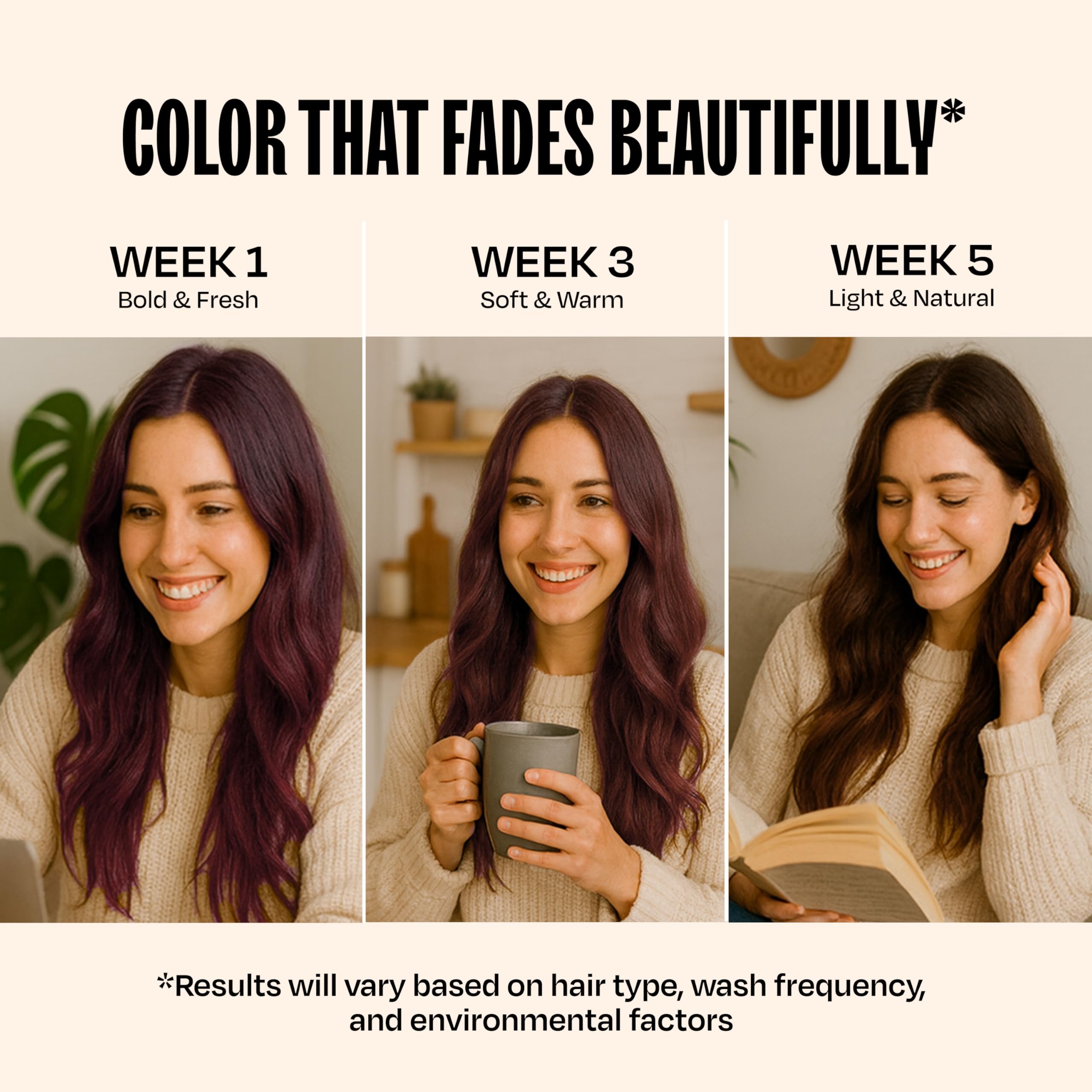oVertone cereza castaño para todos los tipos de cabello