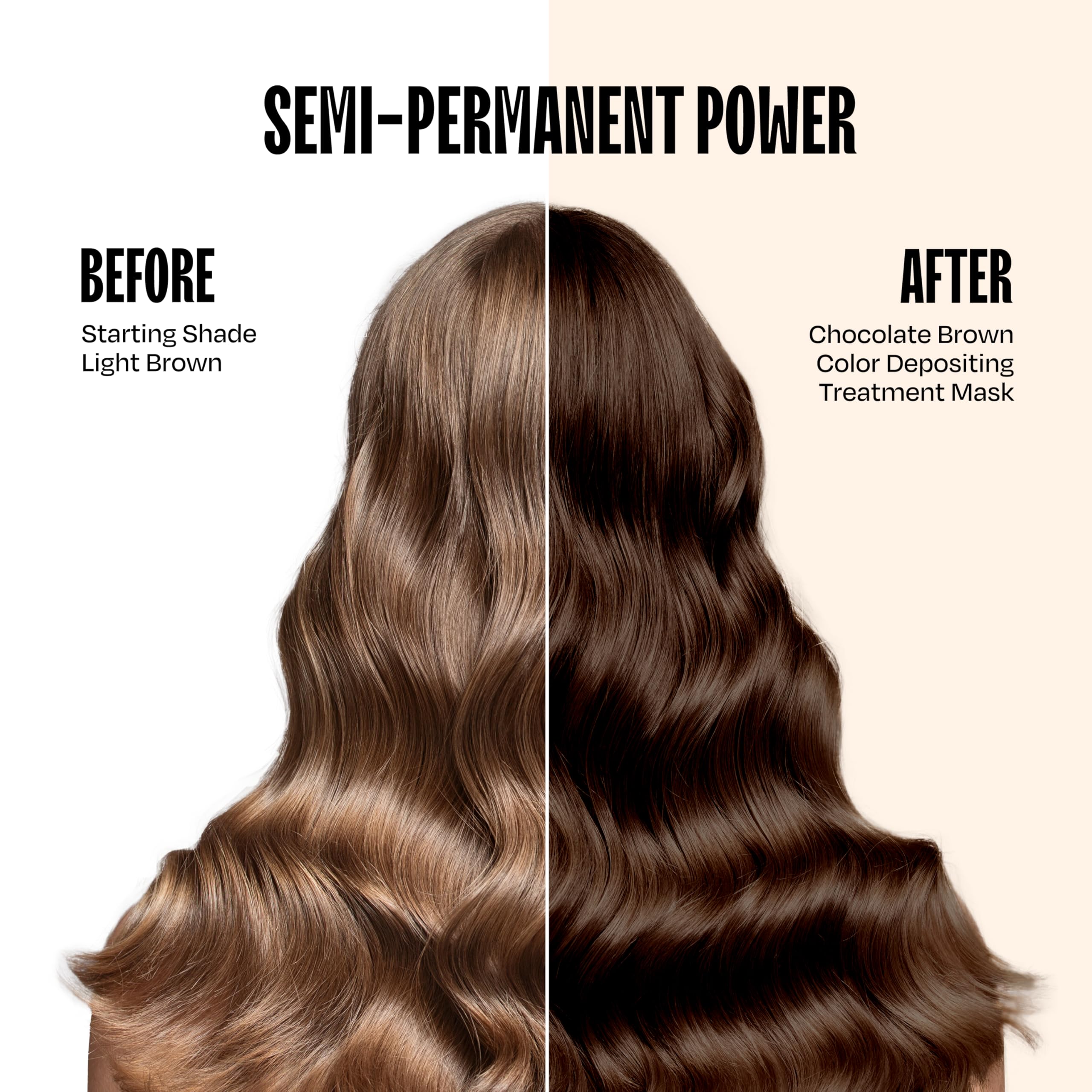 oVertone Chocolate Marrón deposita color suave y hidrata el cabello.