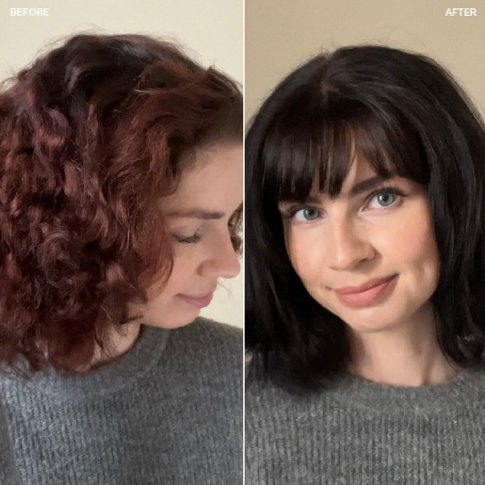 oVertone Marrón Espresso, opción para cabello rizado; color y hidratación