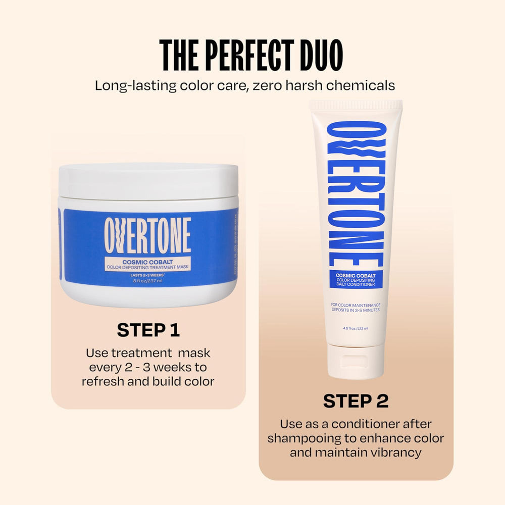 oVertone Cosmic Cobalt – Cheveux colorés obtiennent une teinte riche et durable