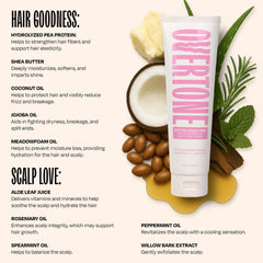 oVertone Cotton Candy Pink, fórmula vegana cuida el cabello sin químicos agresivos.