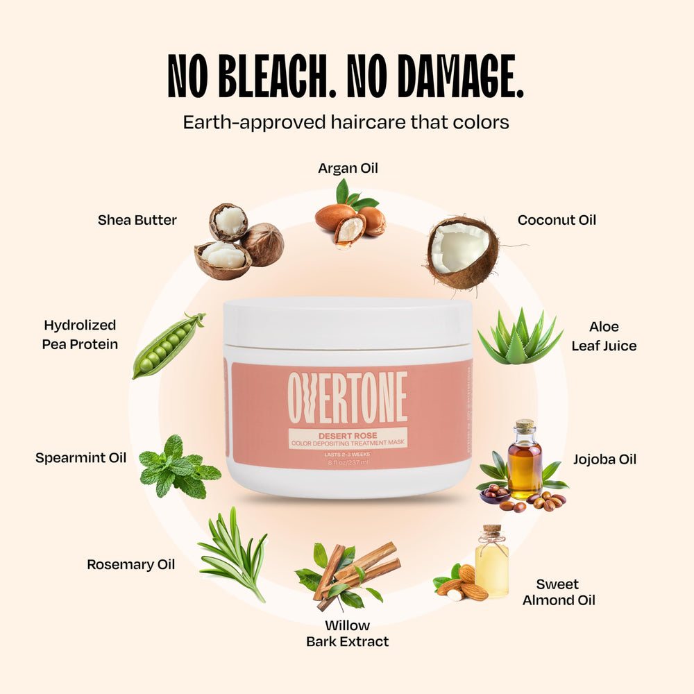 oVertone Desert Rose: cabello teñido con color depositado.