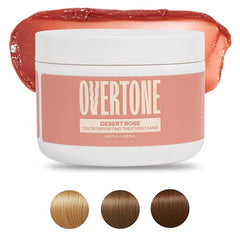 oVertone Desert Rose: tono vibrante en cabello castaño.