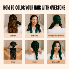 overtone Esmeralda Envy coloración semipermanente en cabello