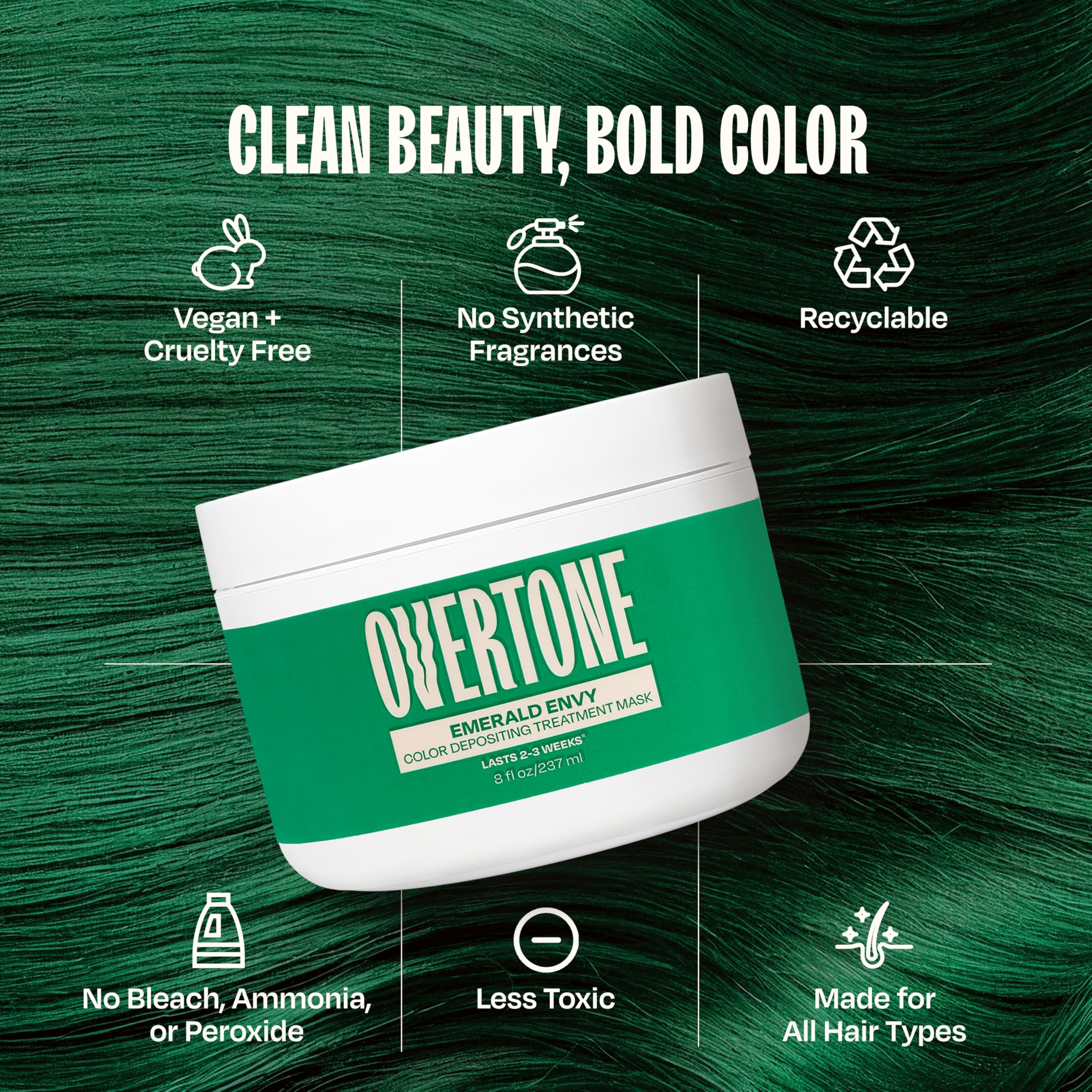 overtone Esmeralda Envy nutrición con shea y coco para el cabello