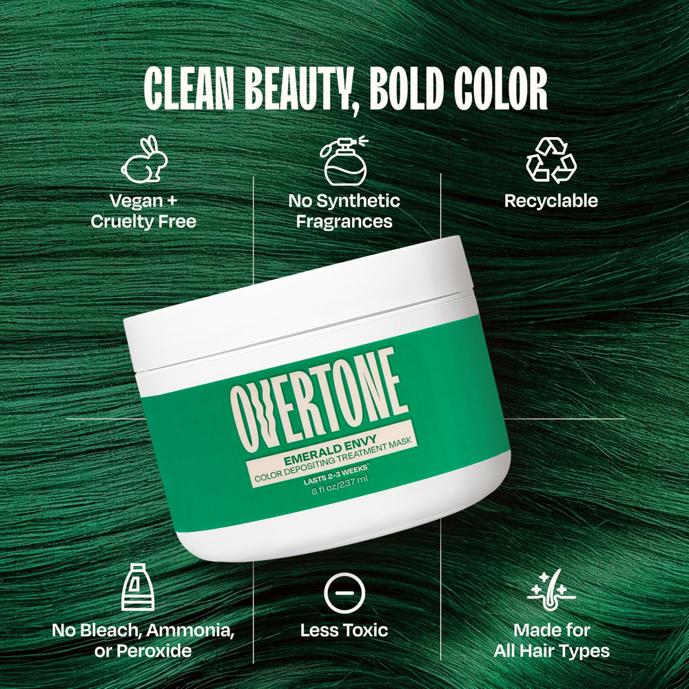 overtone Esmeralda Envy nutrición con shea y coco para el cabello