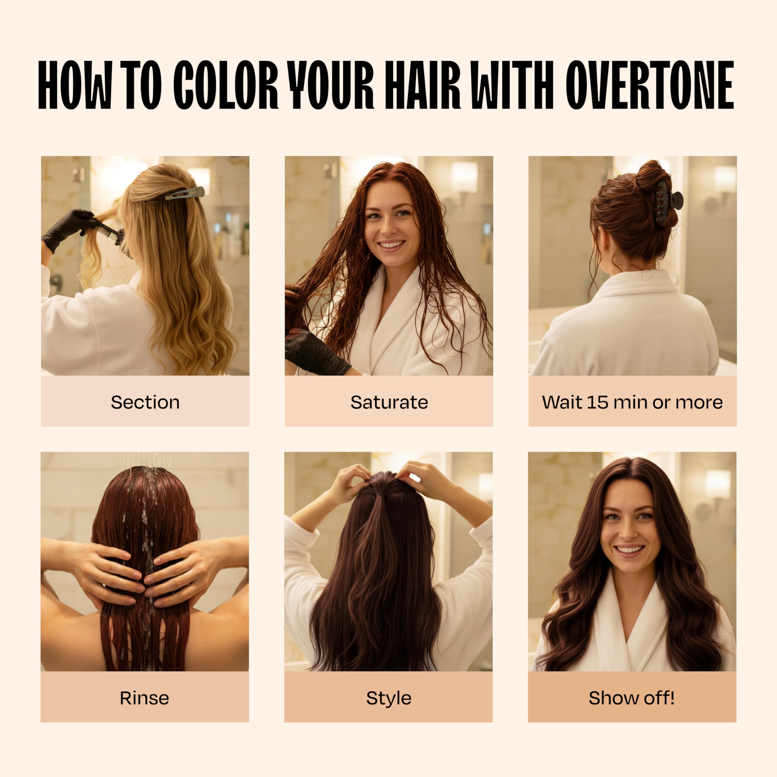 oVertone etiqueta vegana y libre de crueldad: cuidado capilar consciente.