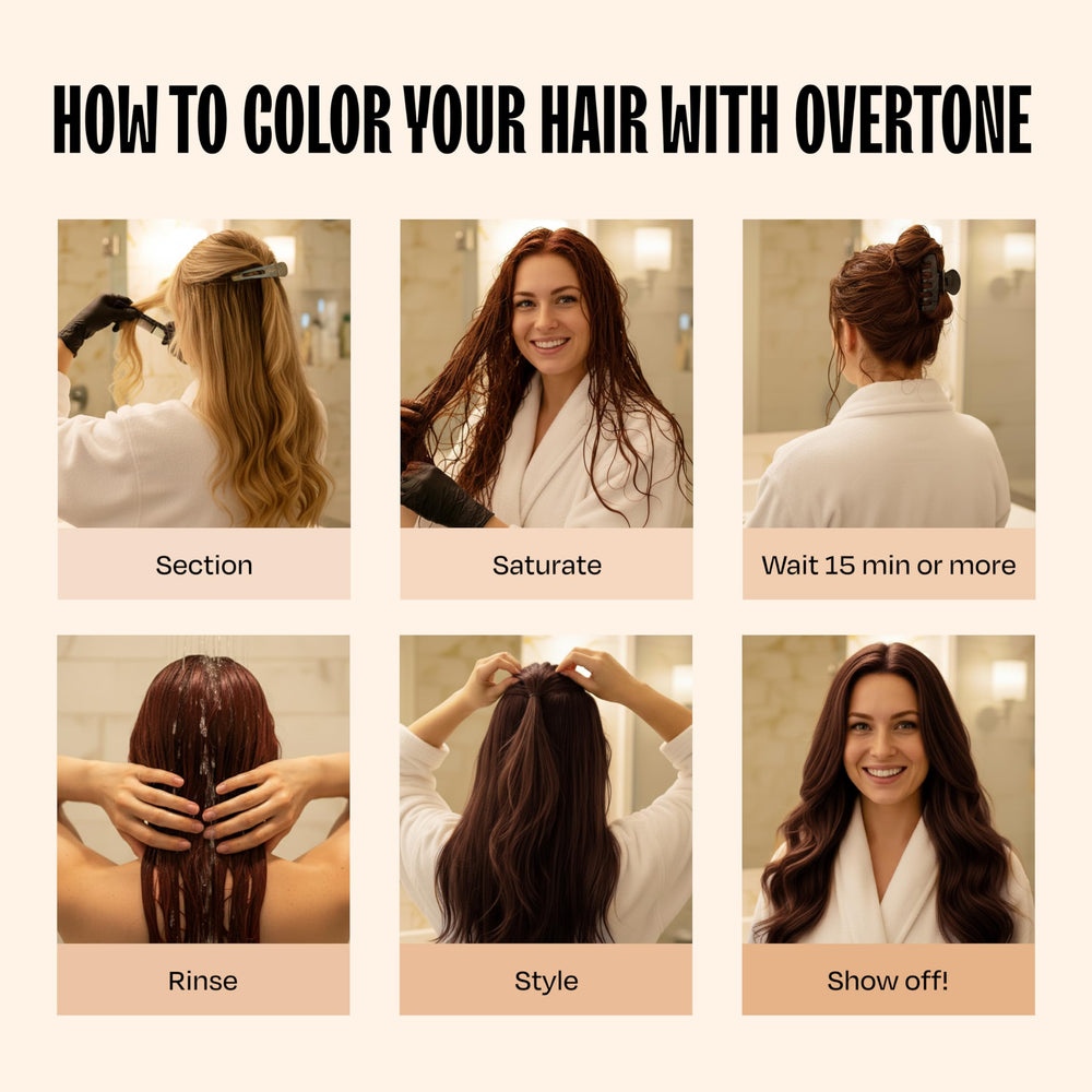 oVertone etiqueta vegana y libre de crueldad: cuidado capilar consciente.