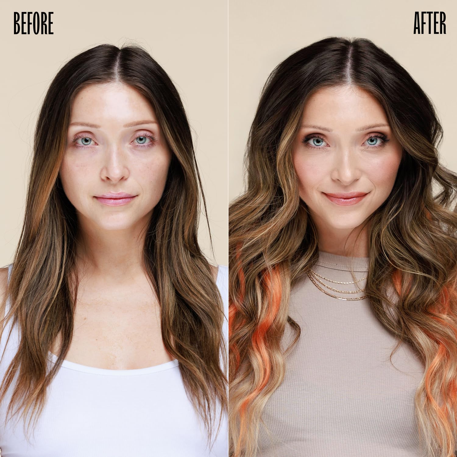 Overtone cabello rubio fresa con brillo, resultado vibrante tras cada uso.