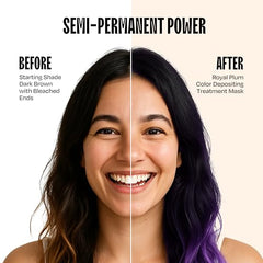 Textura cremosa de Overtone Royal Plum facilita la aplicación en el cabello.