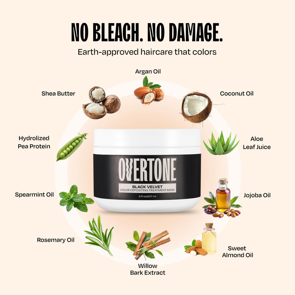 Overtone Soin capillaire nourrissant : brillance saine et texture douce.