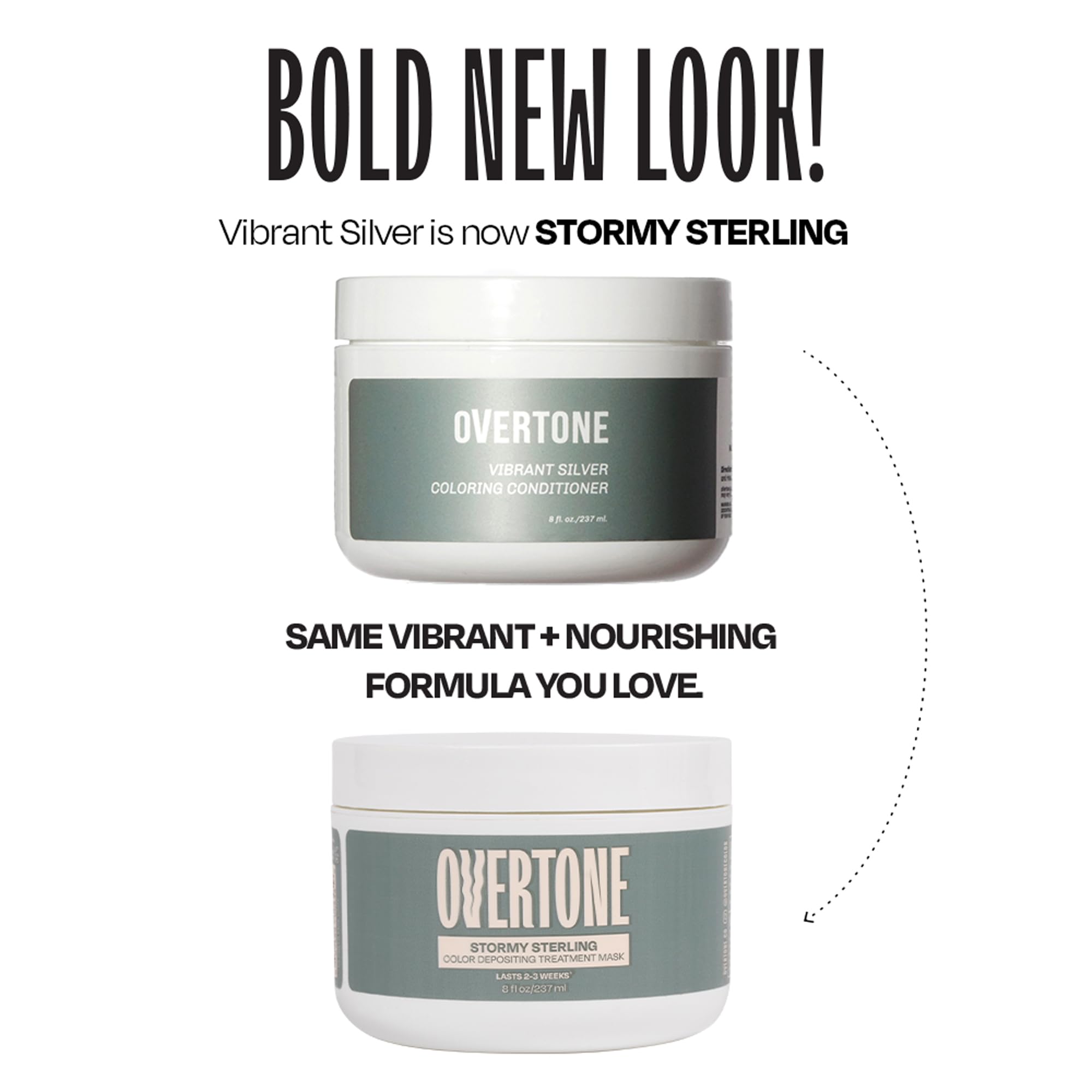 oVertone Stormy Sterling texture adaptée à tous les cheveux naturels et colorés
