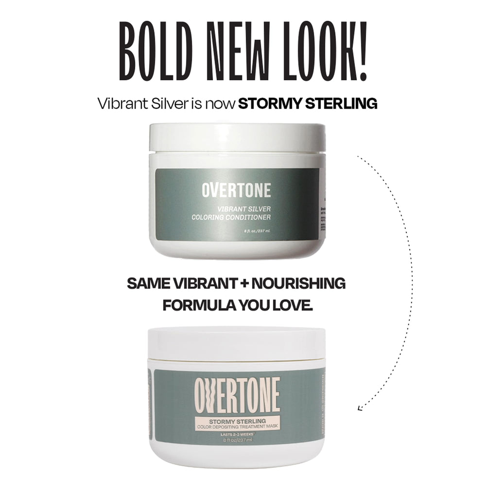 oVertone Stormy Sterling texture adaptée à tous les cheveux naturels et colorés