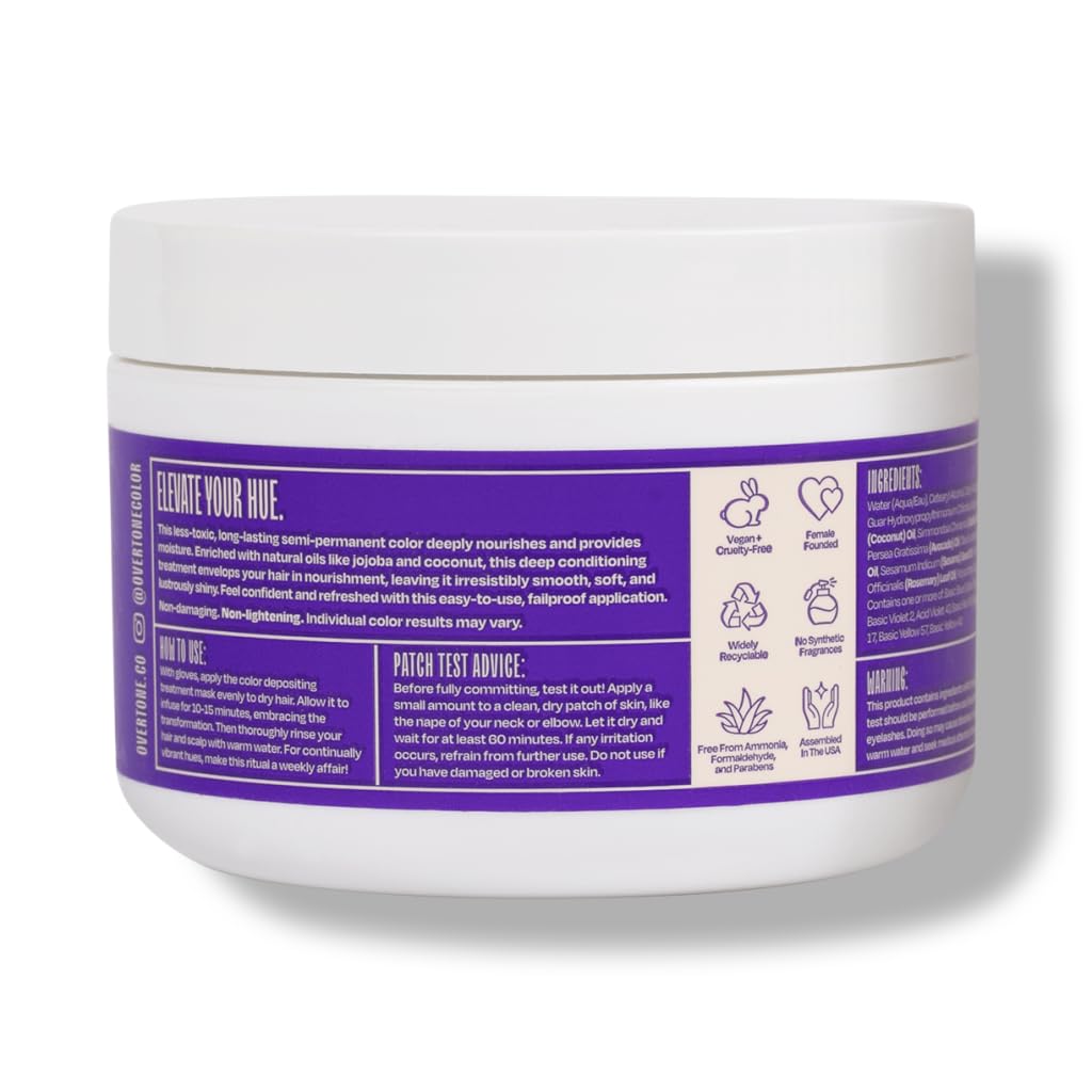 Textura nutritiva Overtone con aceites para cabello suave.