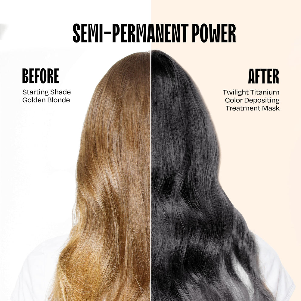 oVertone Twilight Titanium, aceite de coco para brillo y nutrición del cabello.