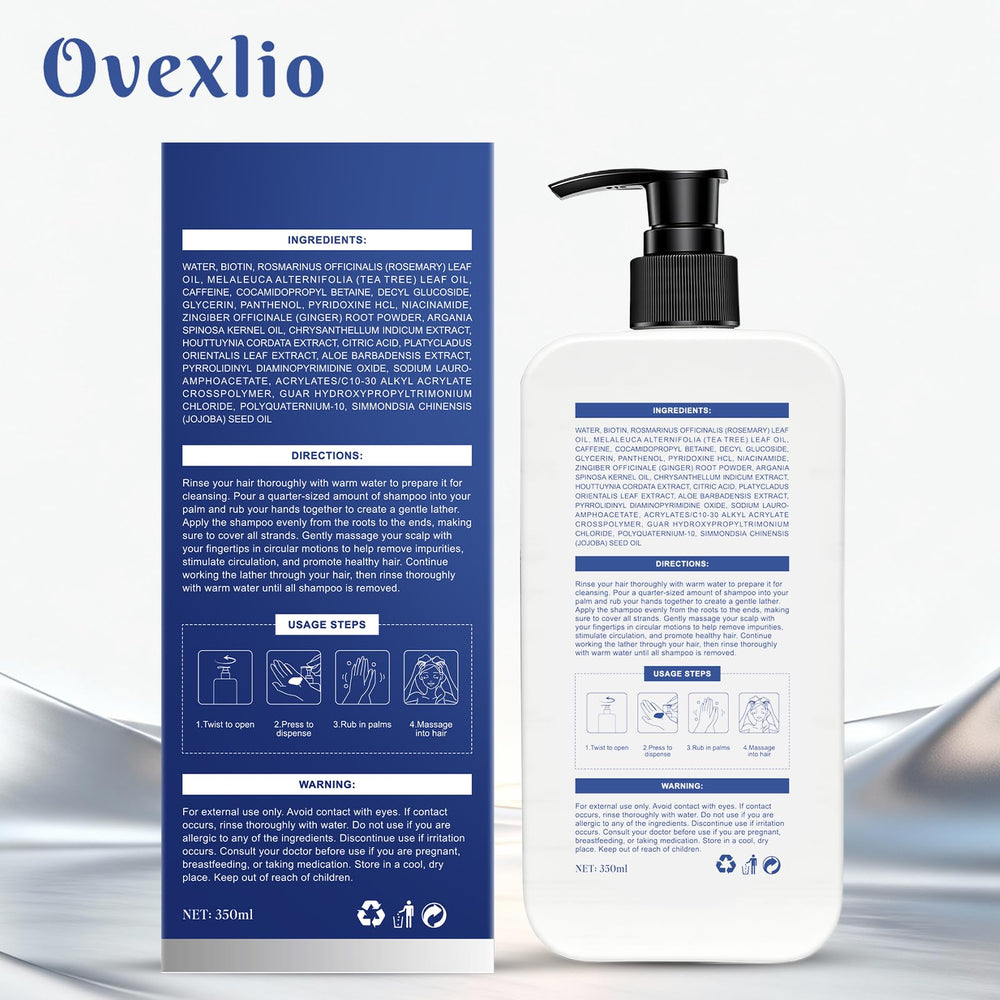 OVEXLIO Shampoing Brillance Cheveux révèle éclat naturel et douceur