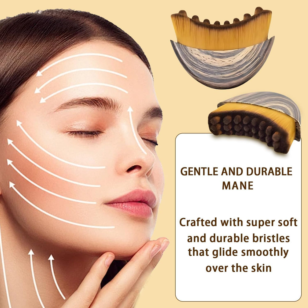 OVQ cepillo drenaje linfático rostro, uso suave para absorción de sueros