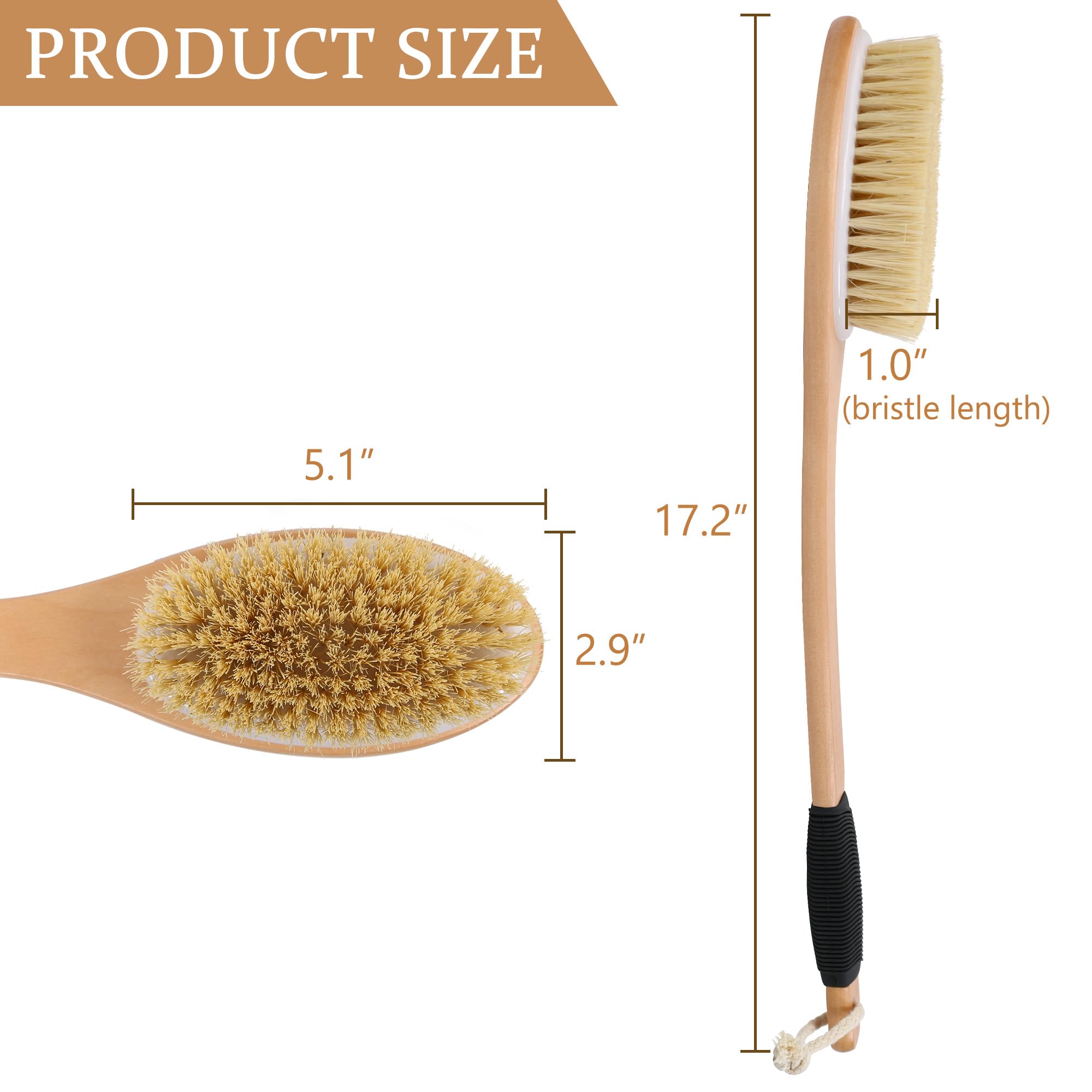 OWIIZI cerdas de sisal naturales con toque verde para uso diario