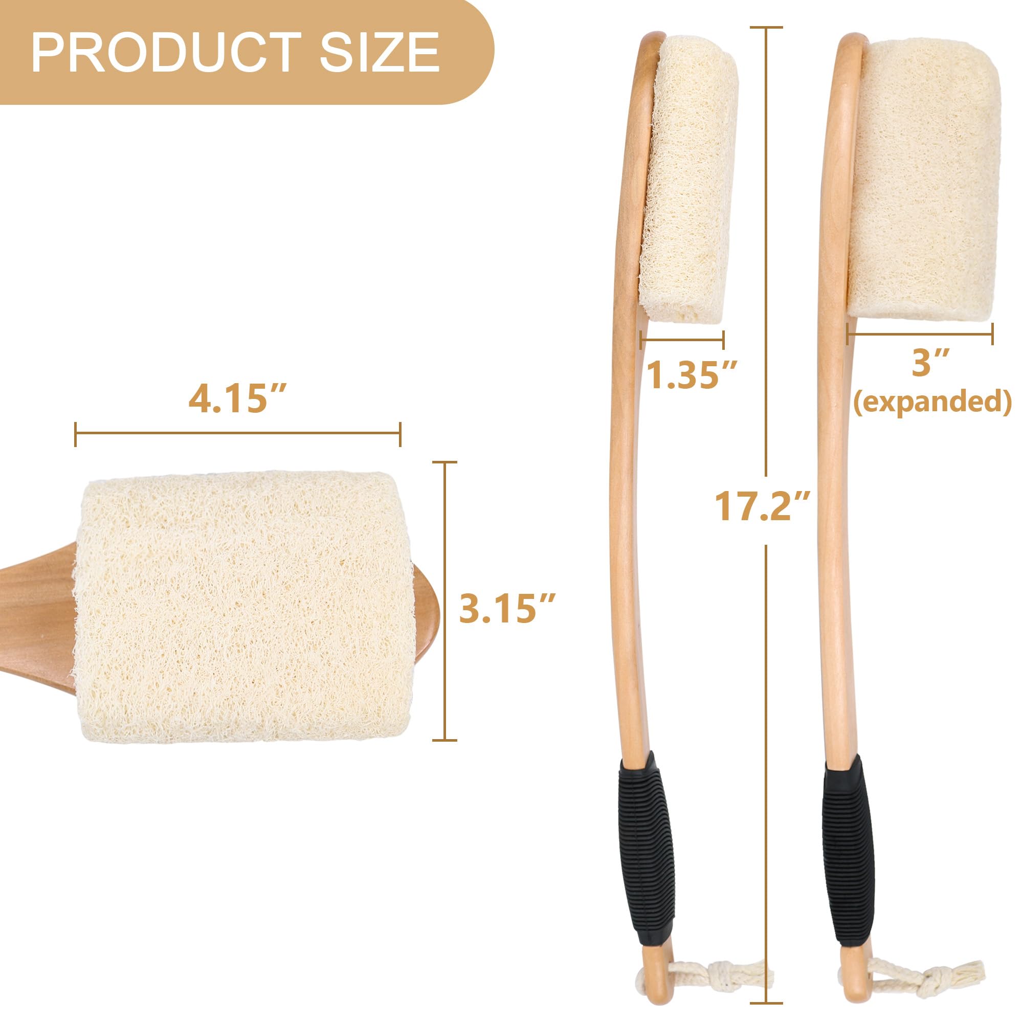 OWIIZI lufa natural duradera resistente: material robusto para uso diario húmedo.