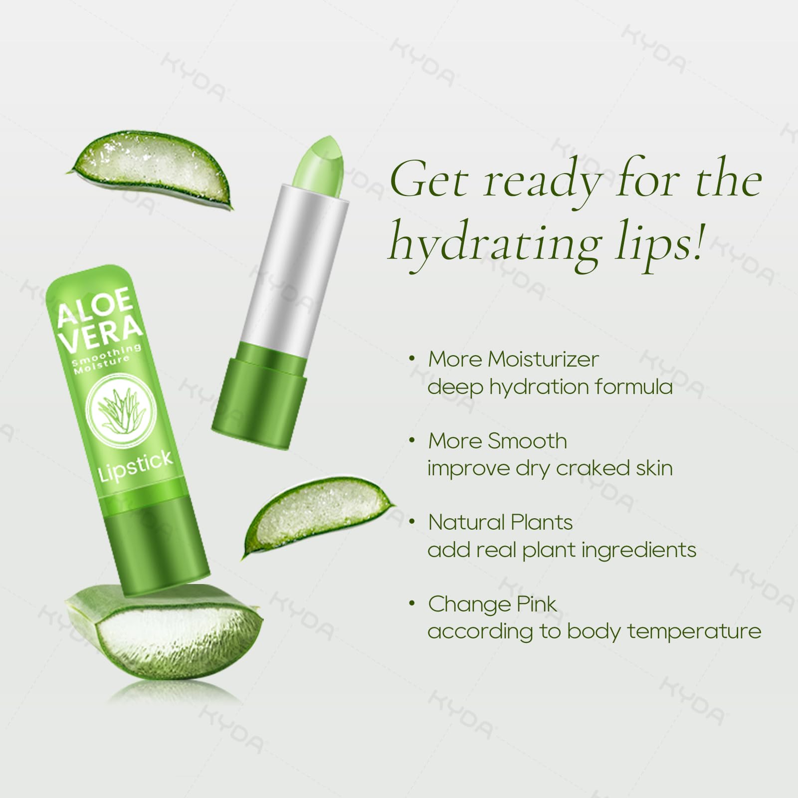 Ownest bálsamo labial Aloe Vera, textura cremosa ligera para hidratación diaria.