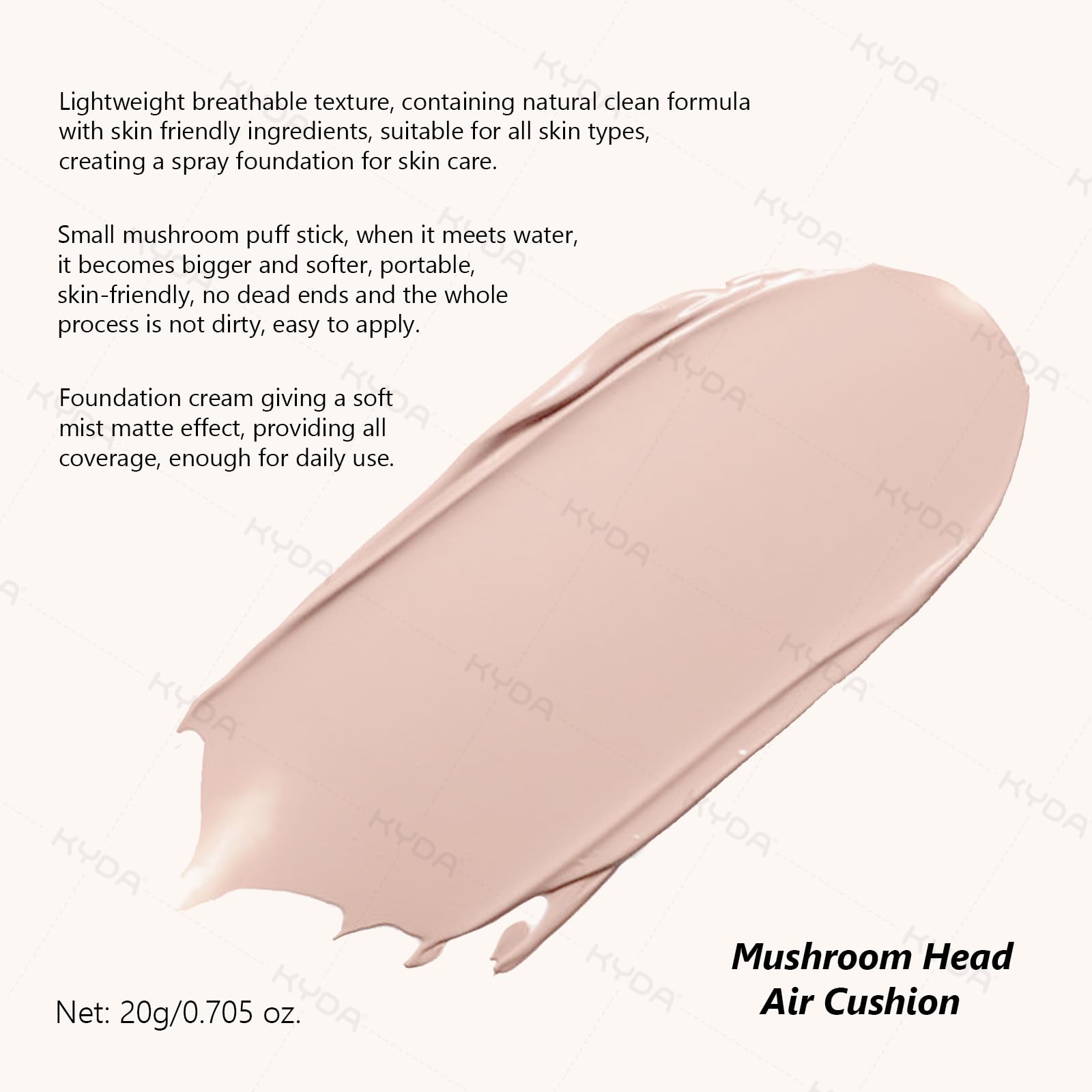 Ownest KYDA crema bb en formato cojín ofrece cobertura de imperfecciones para tono uniforme.