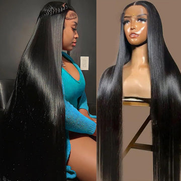 OWNROSE peruca frontal encaje 13x6 liso densidad 200 para un look natural